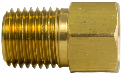 1/4" Connector Tube to 1/4" Male Pipe Inverted Flare Fittings (Pack of 10) | Tectran 148-4B