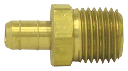 .250" Tube to 1/8" Male Pipe Ring-Barb Connector Fitting (Pack of 10) | 968-6A Tectran