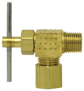 1/8" Angle Needle Valve - Compression to Male Pipe | Tectran 3069-4A