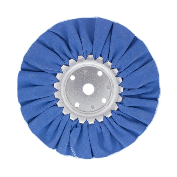 8" Blue Treated Airway Buff - 5/8" & 1/2" Arbor | United Pacific 90082