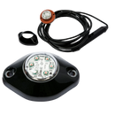 1.5" 6-LED 1 Head White Concealed Warning Light, 1" Hole or Surface Mount | ECCO 9014C