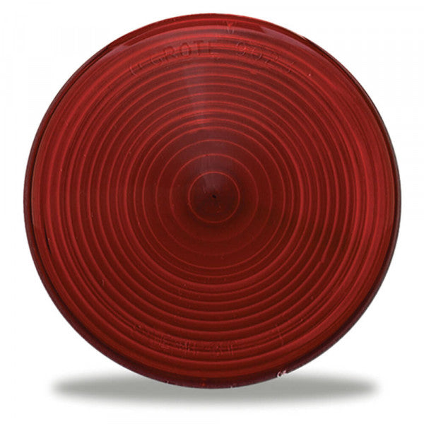 Red 4" Acrylic Replacement Lens for Stop/Turn/Tail Lights | Grote 90232