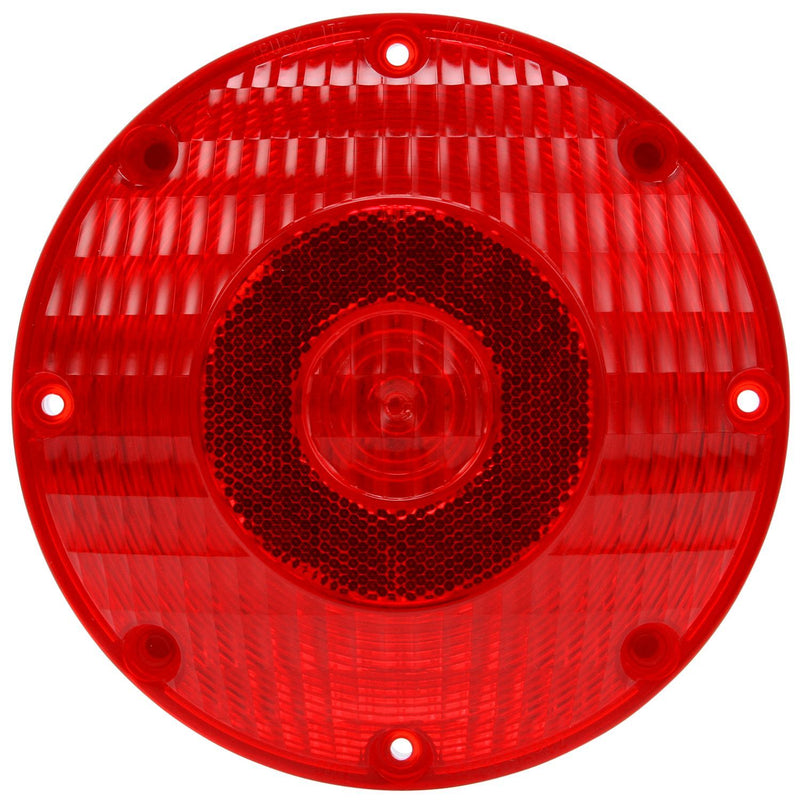 91 Series Red Incandescent 7" Round Stop/Turn Light, PL-3 Connection & 4 Screw Mount | Truck-Lite 91205R