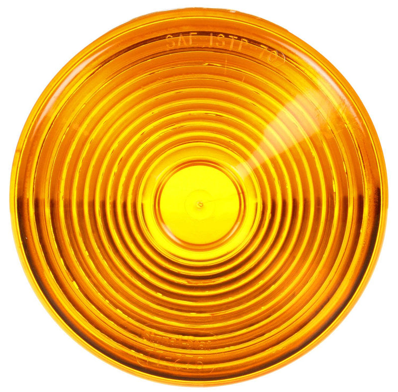 Signal-Stat Yellow 4" Round Replacement Lens for Pedestal Lights | Truck-Lite 9341A