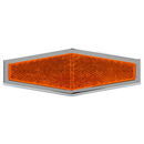 2" X 5" Hexagon Yellow Reflector, Adhesive Mount | Truck-Lite 98034Y