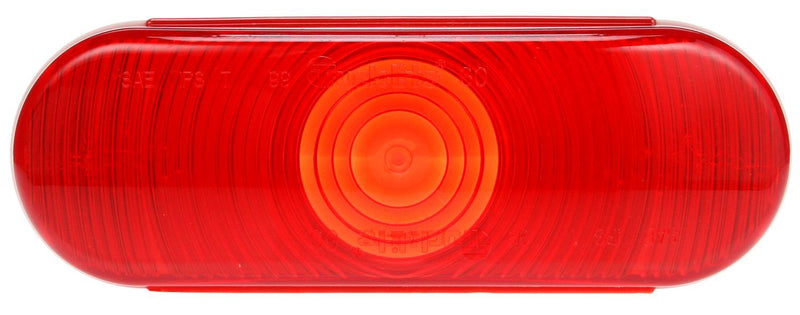 4" Round Red Oval Replacement Lens for Front and Rear Lighting, Snap-fit | Truck-Lite 99184R