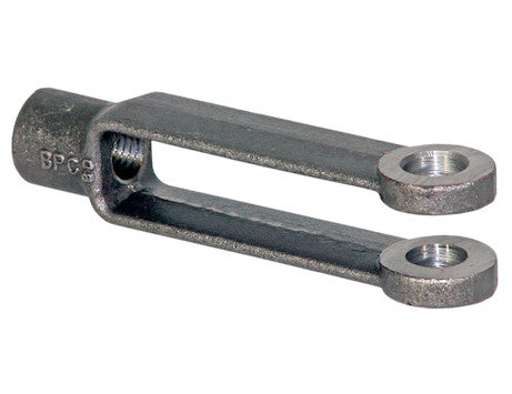 Adjustable Yoke End 5/16-24 NF Thread And 1/2 Inch Diameter Thru-Hole Zinc Plate | B27086A38ZY Buyers Products