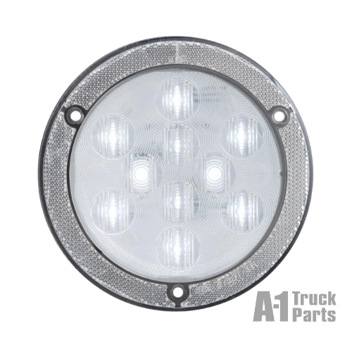4" Round 10-LED Clear Back-Up Light with Built-In Reflex Flange Mount, 12V | Optronics BUL11CBX