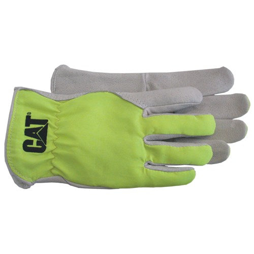 Caterpillar Grain Pigskin Glove with Fluorescent Back, Large | CAT012109L DAS Incorporated