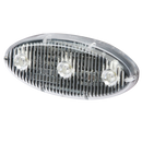 2.4" Oval Compact, High Intensity Amber 3-LED Directional Warning Light, Quad Flash Pattern | ECCO ED0002A