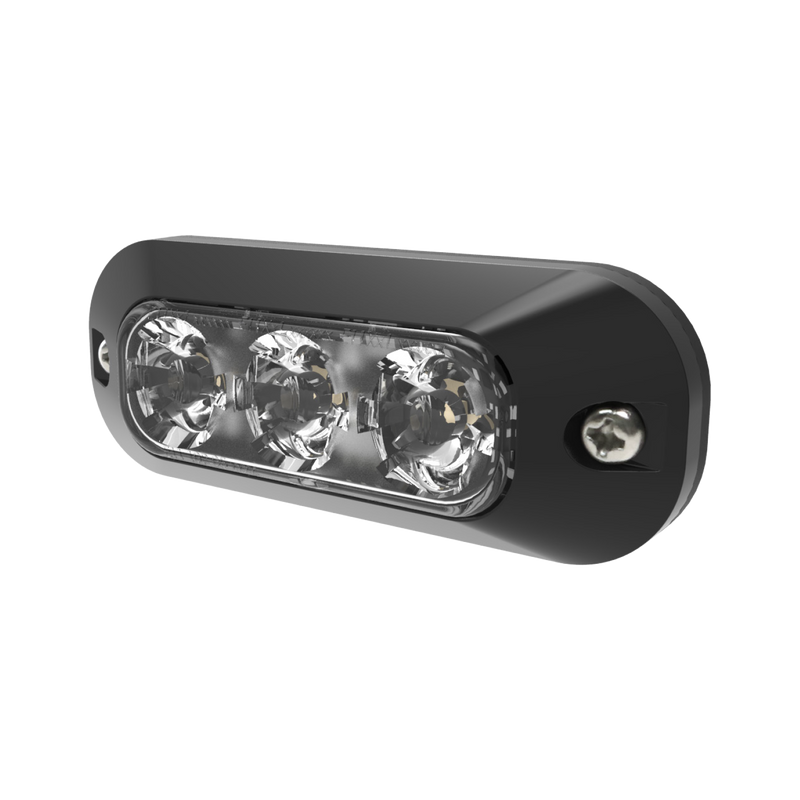 3.7" White High Intensity 4-LED Directional Warning Light, 21 Flash Pattern | ECCO ED3703C