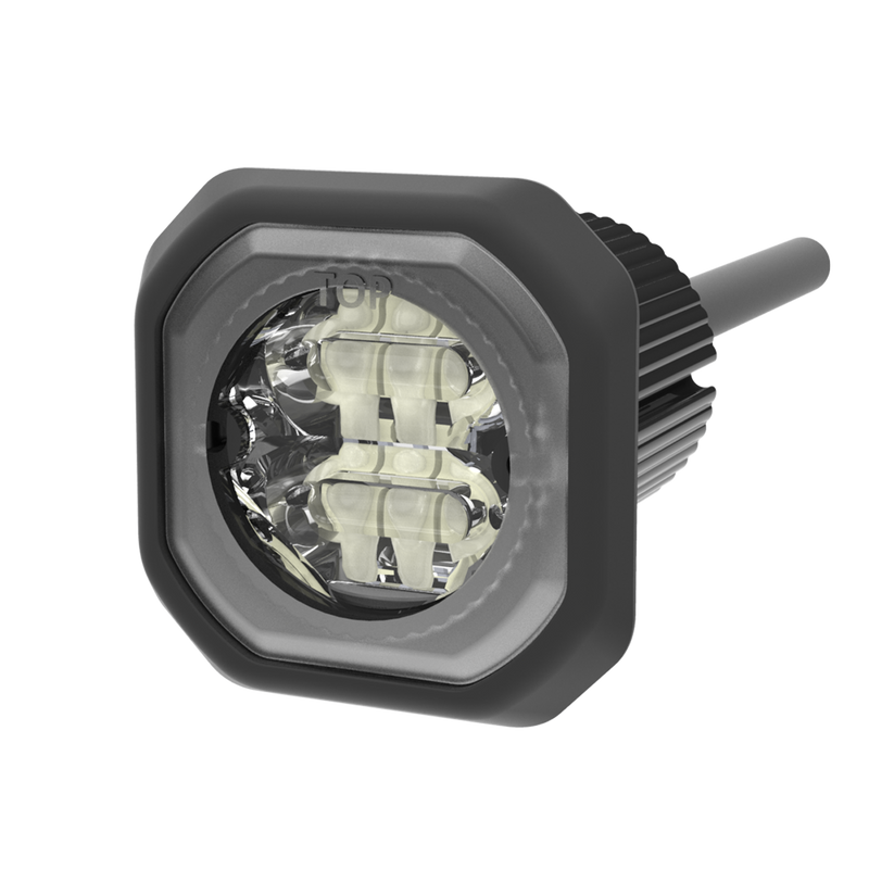 6-LED Oval Amber / White Concealed Warning Light , Flush or 1" Hole Mount | ECCO ED9040AW
