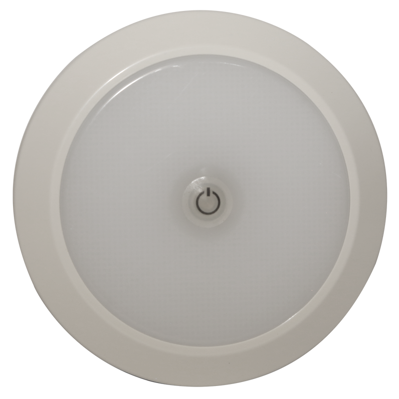5.5" Round LED Interior Light w/ White Bezel, 425 Lumen Output | ECCO EW0200