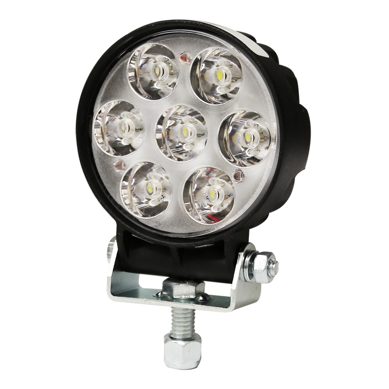 7-LED Round Flood Beam Light with Standard Connection, 1 Bolt Mount | ECCO EW2110