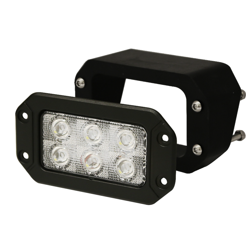 6 LED Rectangular 3-Watt Flood Beam Light, Flush or Grommet Mount | ECCO EW2409