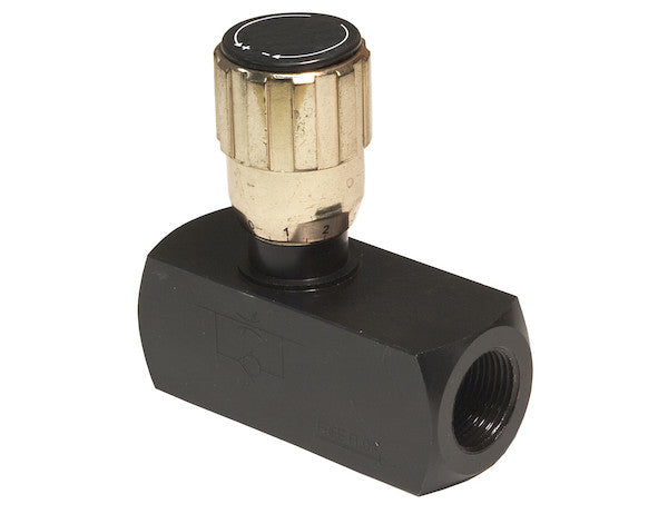 1/4 Inch NPT Brass Flow Control Valve | Buyers Products F400B