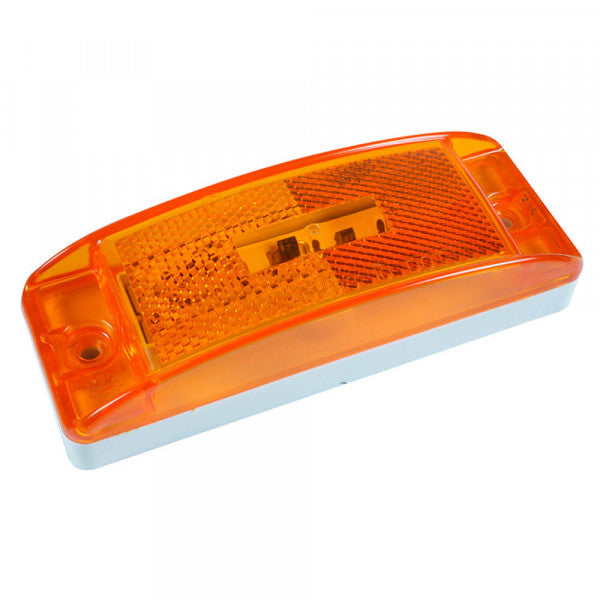 Amber Rectangular Hi Count® Turtleback® II LED Clearance Marker Light, Blunt Cut | Grote G2103
