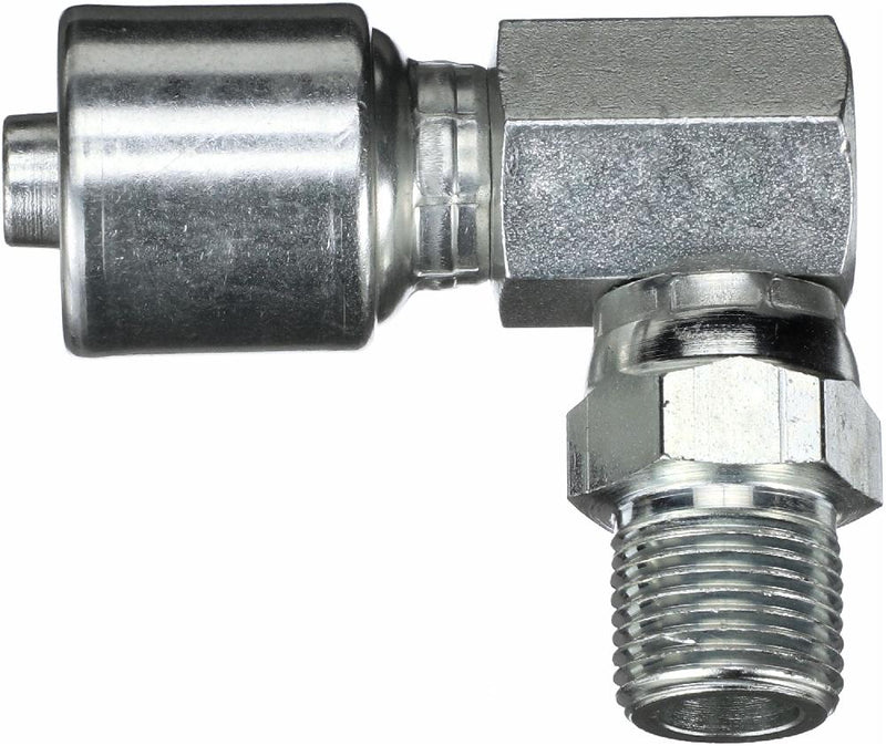 Male Pipe Swivel - 90 Block (NPTF - Without 30 Cone Seat) (MegaCrimp) | G25106-0806 Gates