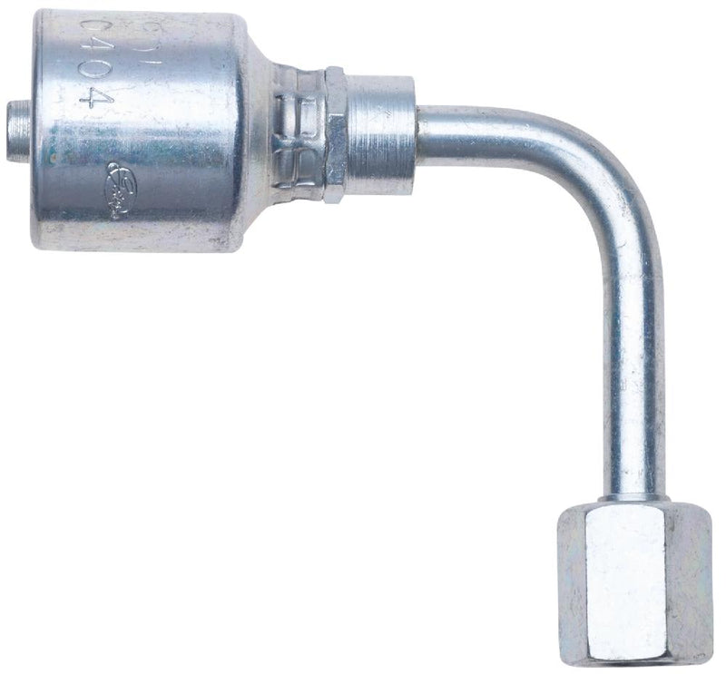 Female JIC 37 Flare Swivel - 90 Bent Tube (MegaCrimp) | G25181-0810 Gates