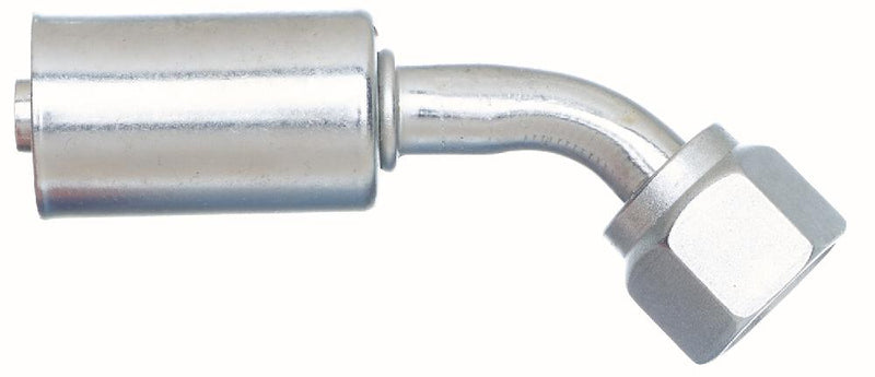 Female SAE Tube O-Ring Nut Swivel - 45 Bent Tube - Aluminum (PolarSeal ACA) | G45591-0606 Gates