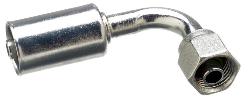 Female SAE Tube O-Ring Nut Swivel - 90 Bent Tube - Aluminum (PolarSeal ACA) | G45592-1008 Gates