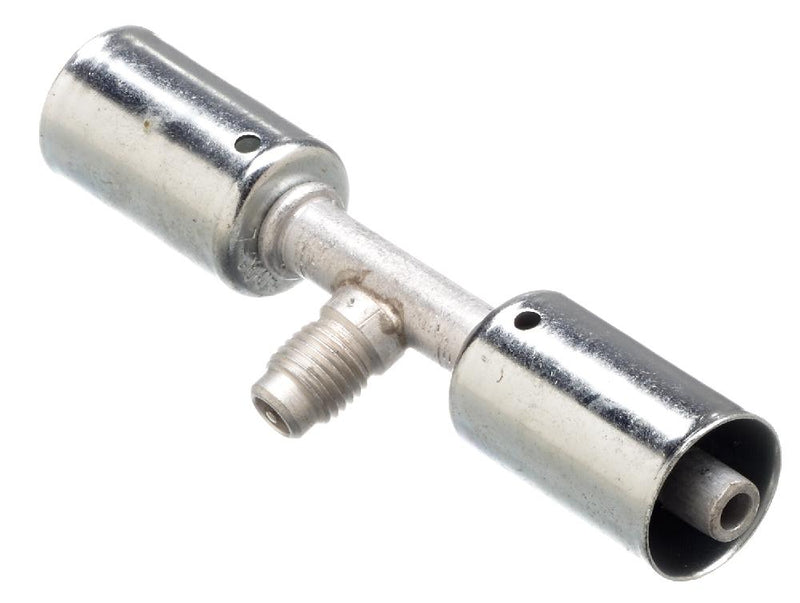 Hose Splicer with R12 Thread Service Port - Aluminum (PolarSeal ACA) | G45954-1010 Gates