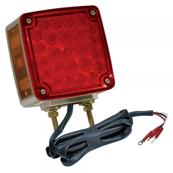 Left Hand Hi Count® Double-Face Amber/Red LED Stop Tail Turn Light with Side Marker | Grote G5530