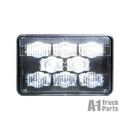 8 LED White High Beam Headlight, 12/24V, 2-Blade H4 Connection | Optronics HLL89HB