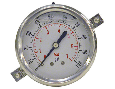 Silicone Filled Pressure Gauge - Panel Clamp Mount 0-160 PSI | HPGC160 Buyers Products