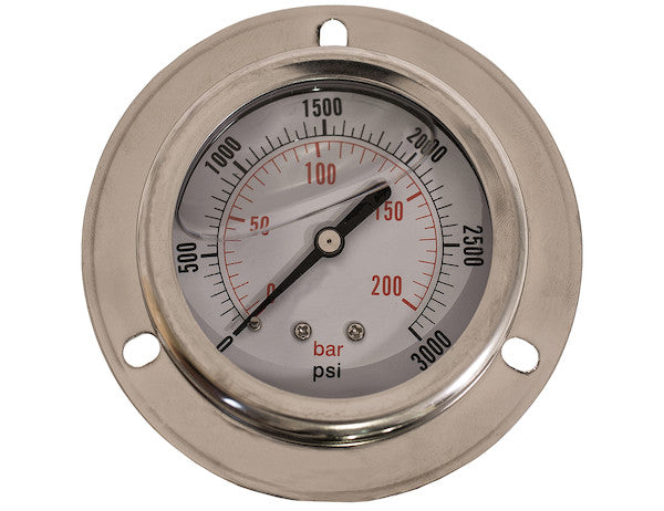 Silicone Filled Pressure Gauge - Panel Mount 0-5,000 PSI | HPGP5 Buyers Products
