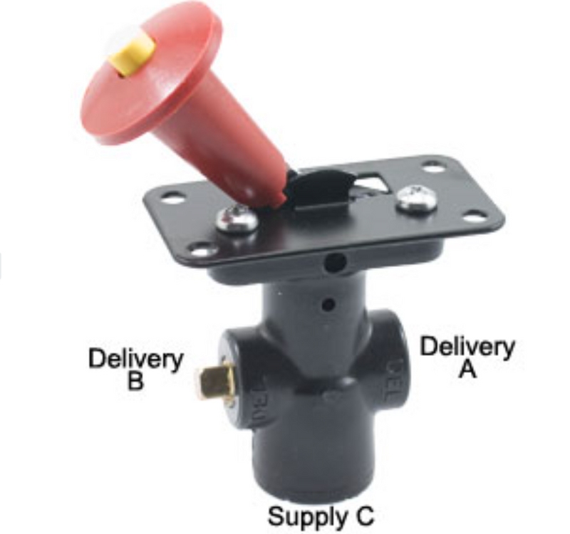 Panel Mount Flipper Style Valve - with Locking Handle | KN20700 Haldex