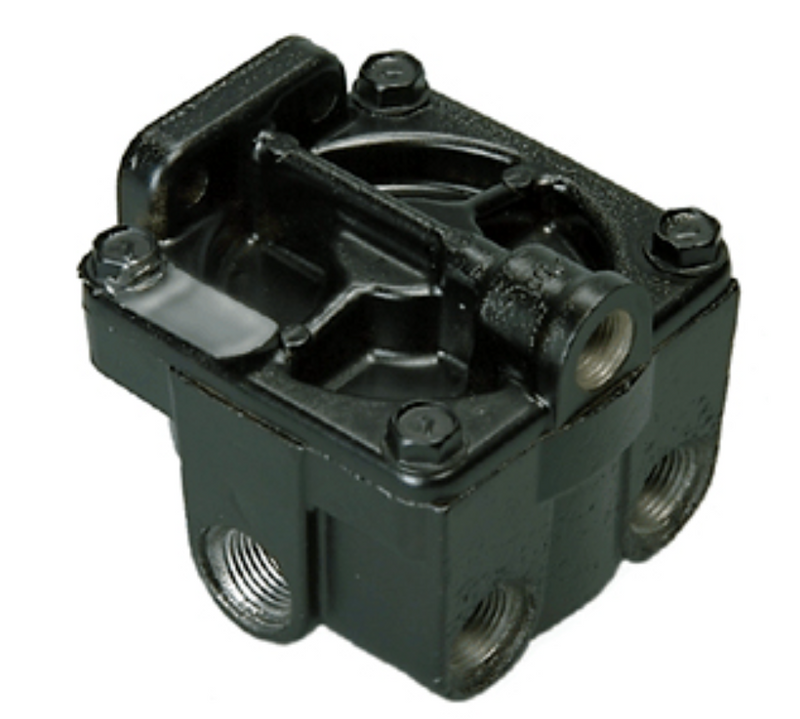 Air Brake Relay Valve - New, Without Anti-Compounding, Dual Control, With Bracket | KN28065 Haldex