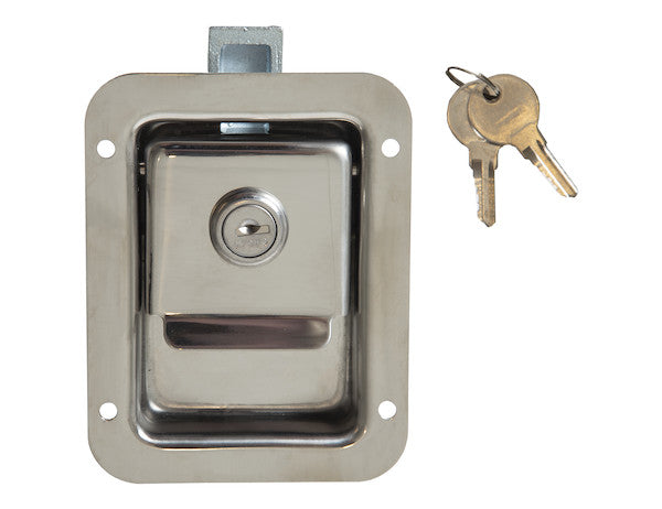 Stainless Steel Junior Single Point Locking Paddle Latch - Thru-Hole Mount | Buyers Products L1883