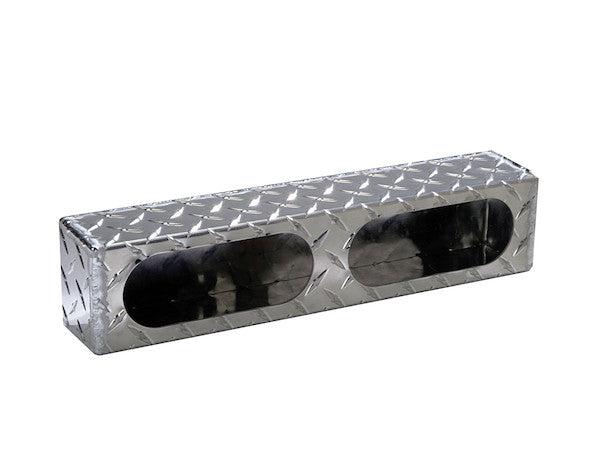 Dual Oval Light Box Diamond Tread Aluminum | Buyers Products LB3163ALDT
