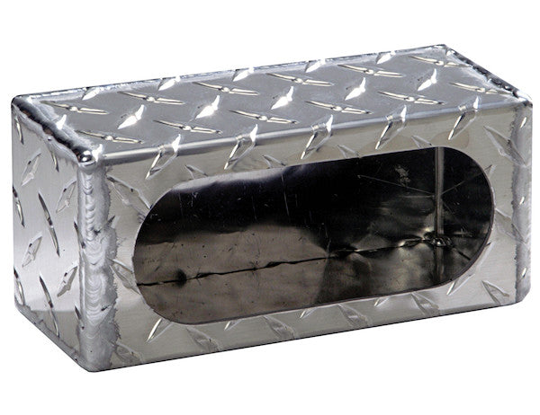 Single Oval Light Box Diamond Tread Aluminum | Buyers Products LB383ALDT