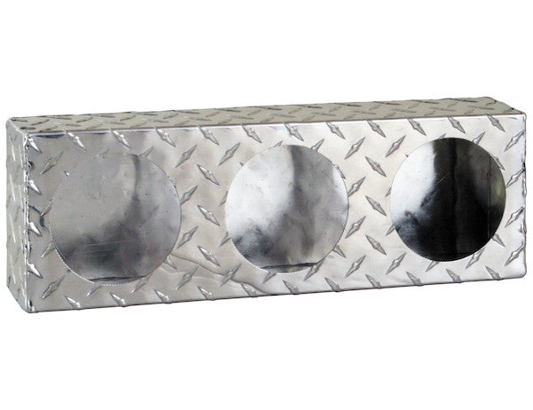 Triple Round Light Box Diamond Tread Aluminum | Buyers Products LB6183ALDT
