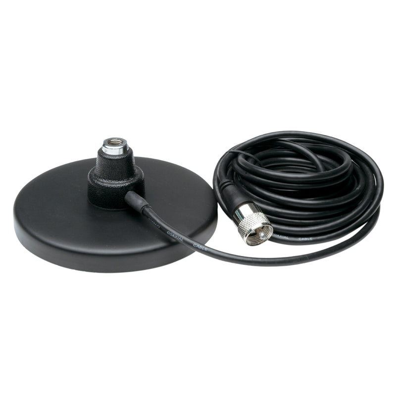 5" Black Magnet Mount CB Antenna Base with Coax Cable | Solarcon MAG518