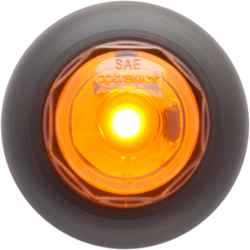 1 LED Yellow .75" Non-Directional Marker/Clearance Light with A11GB Grommet Mount, 12V | Optronics MCL10AKB