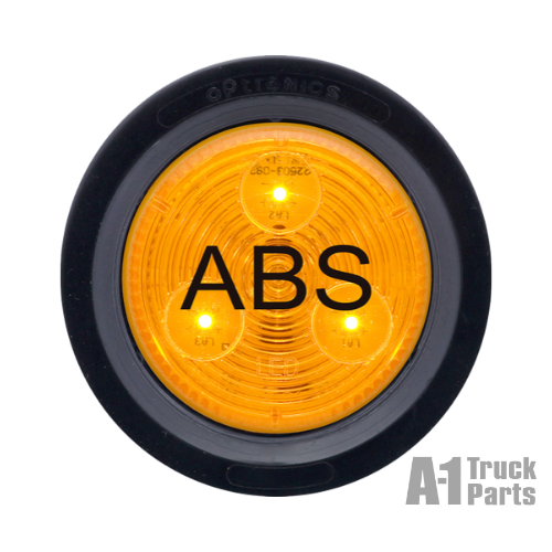 3 LED 2" Round Yellow Marker/Clearance Light with ABS Grommet Mount, 12V | Optronics MCL505GABSB