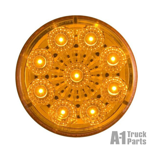 9-LED 2" Round Yellow Marker/Clearance Light, 12V | Optronics MCL50ABP
