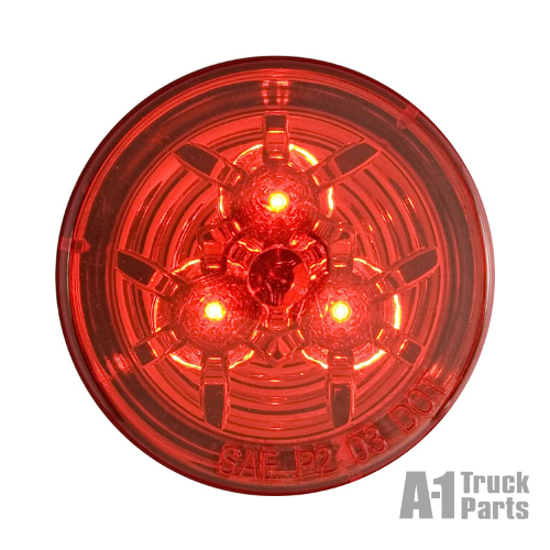 2.5" Round Micro-Flex Red LED Marker/Clearance Light, 12V | Optronics MCL51RBP