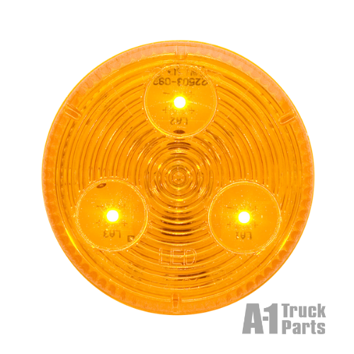 3 LED 2" Round Yellow Marker/Clearance Light for Grommet Mount | Optronics MCL55AB