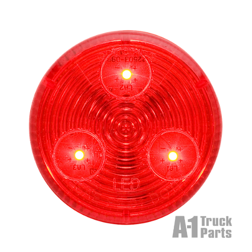 3-LED 2" Round Red Marker/Clearance Light for Grommet Mount | Optronics MCL55RBP