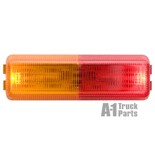 2-LED Snap-In Dual Red/Yellow Fender Marker Clearance Light, Male Pin | Optronics MCL61ARB