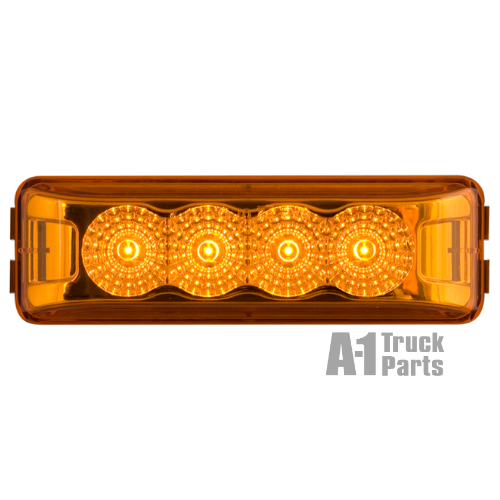 4-LED Snap-In Thinline Yellow Marker/Clearance Light, Male Pin | Optronics MCL63ABP