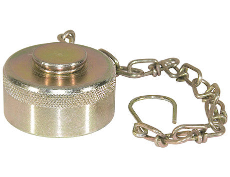 Steel Dust Cap With Chain For 1 Inch NPT Coupler | Buyers Products QDDC161
