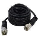 12' CB Antenna Black Coax Cable with PL-259 Connectors | RoadPro RP12CC