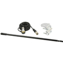 3' Platinum Series Single Black Mirror Mount CB Antenna Kit, 1000W | RoadPro RPPS13KB