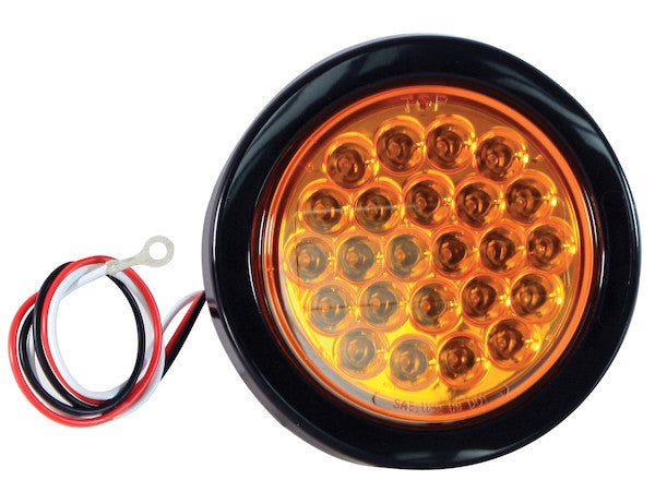 4" Round Amber Recessed Strobe Light for Utility Vehicles, Service Vehicles, Construction vehicles, Refuse vehicles | SL40AR Buyers Products