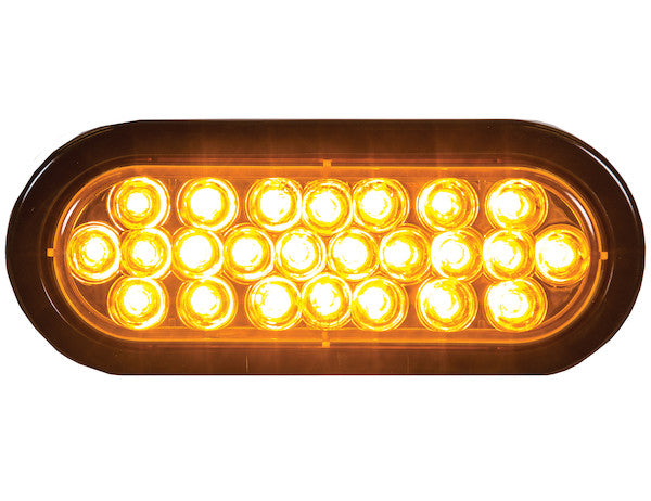 6" Amber Oval Recessed Strobe Light With 24 LED for Utility Vehicles, Service Vehicles, Construction Vehicles, Refuse Trucks | SL65AO Buyers Products
